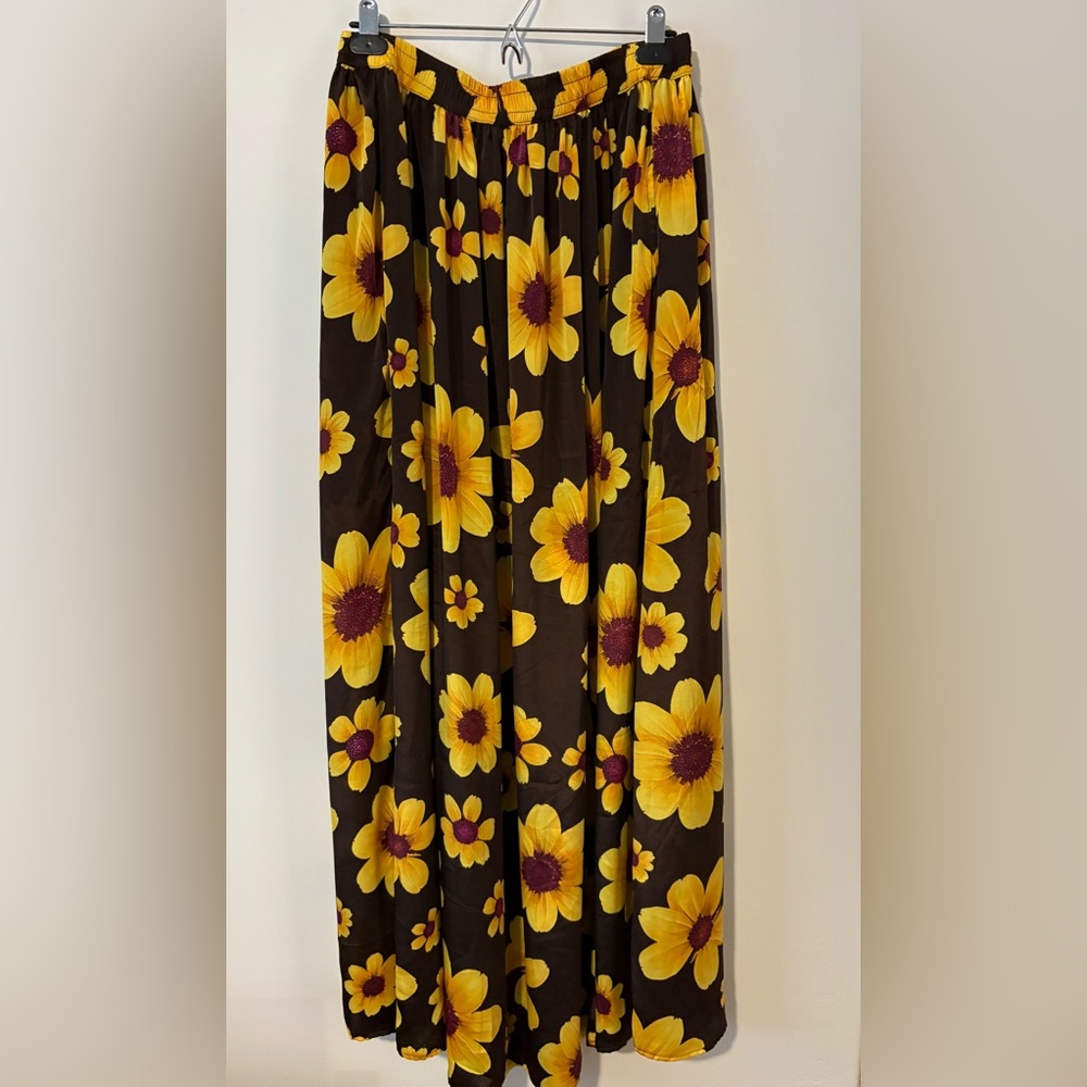 Sunflower skirt 100% silk